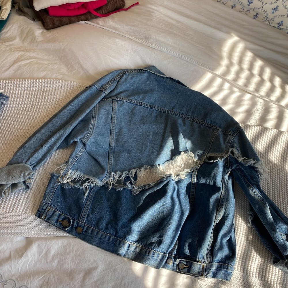 LF Ripped Jean Jacket - Picture 2 of 2